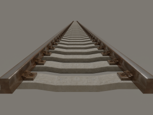 railroad tracks 3D Модель