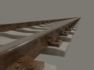 railroad tracks 3D Модель