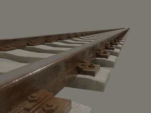 railroad tracks 3D Model