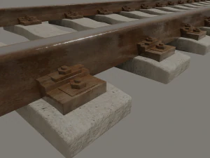 railroad tracks 3D Model