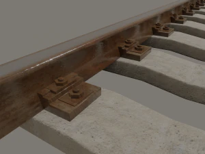 railroad tracks 3D Model