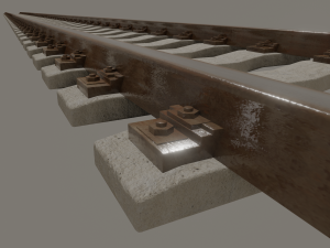 railroad tracks 3D Модель