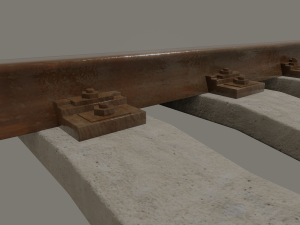 railroad tracks 3D Модель