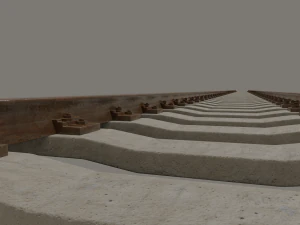 railroad tracks 3D Model
