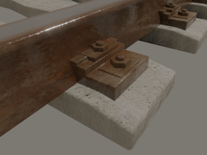 railroad tracks 3D Модель