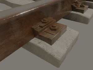 railroad tracks 3D Model