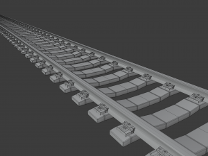 railroad tracks 3D Модель