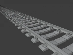 railroad tracks 3D Model
