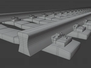 railroad tracks 3D Model