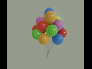 party balloons 3D Model