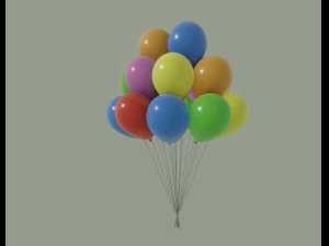party balloons 3D Model
