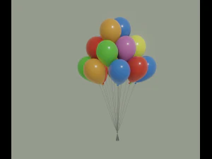 party balloons 3D Model