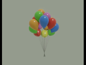 party balloons 3D Model