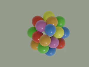 party balloons 3D Model