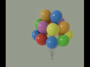 party balloons 3D Model