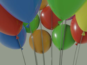 party balloons 3D Model