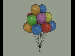 party balloons 3D Model