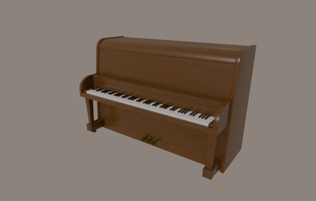 piano 3Dモデル .c4d .max .obj .3ds .fbx .stl .blend 