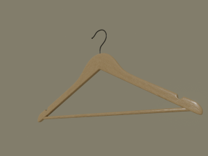 wooden clothes hanger 3D Model