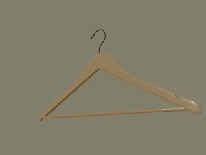 wooden clothes hanger 3D Model