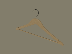 wooden clothes hanger 3D Model