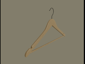 wooden clothes hanger 3D Model