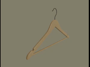 wooden clothes hanger 3D Model