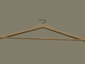 wooden clothes hanger 3D Model
