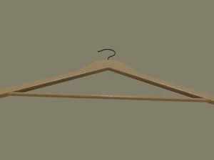 wooden clothes hanger 3D Model