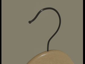 wooden clothes hanger 3D Model