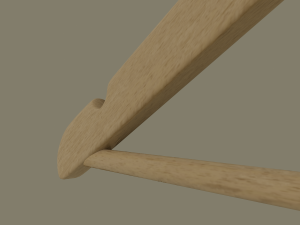 wooden clothes hanger 3D Model