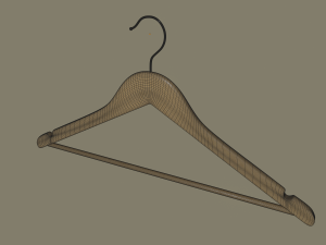 wooden clothes hanger 3D Model