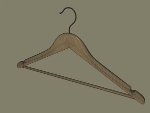 wooden clothes hanger 3D Model