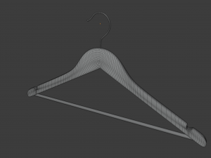 wooden clothes hanger 3D Model