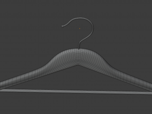 wooden clothes hanger 3D Model