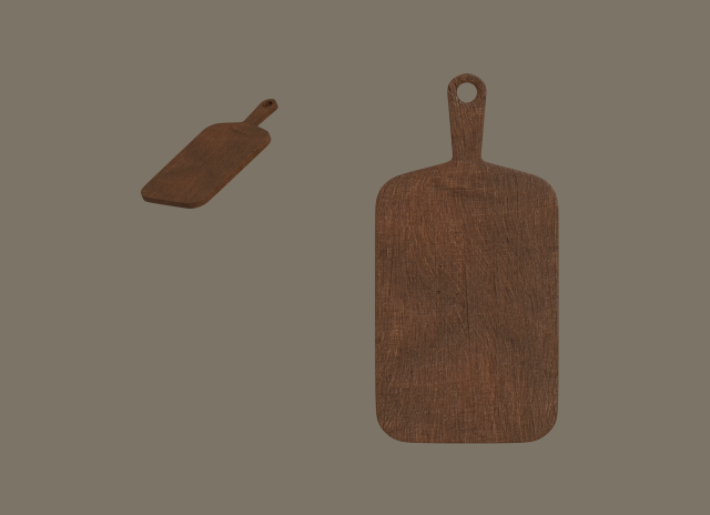 wooden chopping board 3D 模型 .c4d .max .obj .3ds .fbx .stl .blend