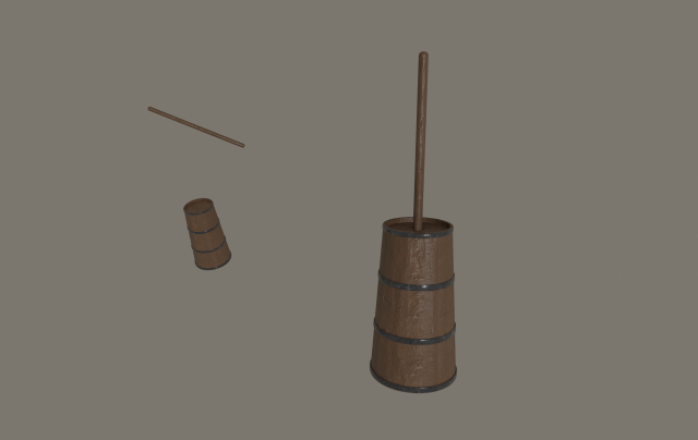 butter churn 3D Модель .c4d .max .obj .3ds .fbx .stl .blend 