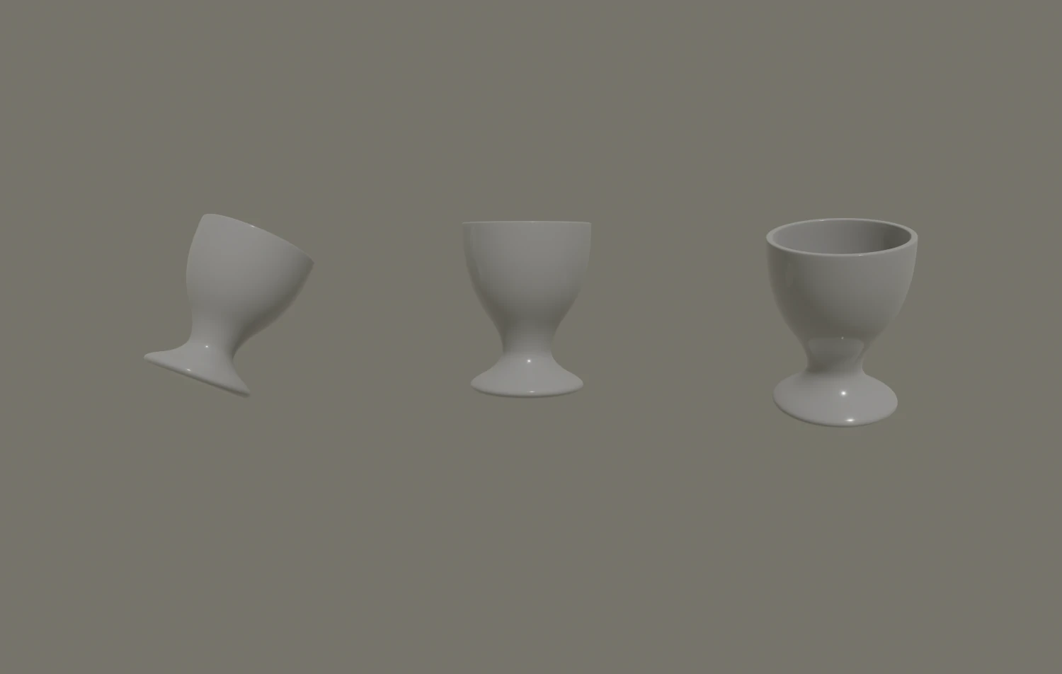 egg cup 3D Model .c4d .max .obj .3ds .fbx .stl .blend 