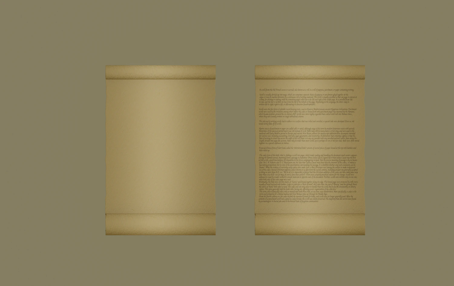 scroll 3D Model .c4d .max .obj .3ds .fbx .stl .blend 