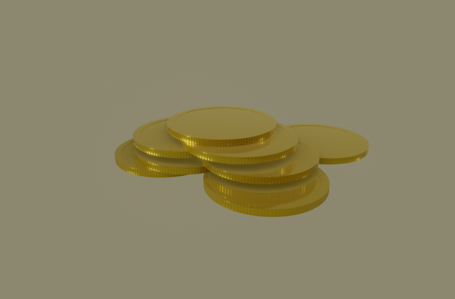 gold coin Modello 3D .c4d .max .obj .3ds .fbx .stl .blend 