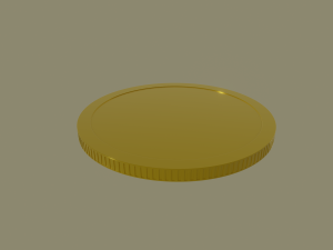 gold coin Modello 3D