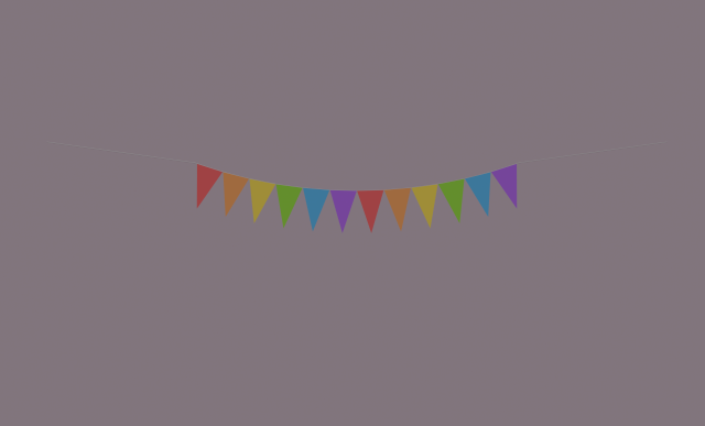 multi color pennant banner Model 3D .c4d .max .obj .3ds .fbx .stl .blend 