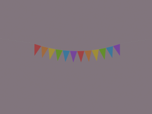 multi color pennant banner Modèle 3D