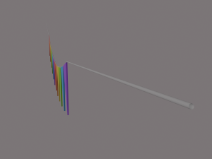 multi color pennant banner Model 3D