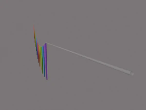multi color pennant banner 3D Model