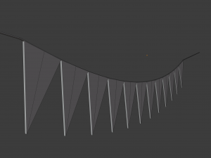 multi color pennant banner Model 3D