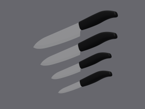 Ceramic Knives Model 3D