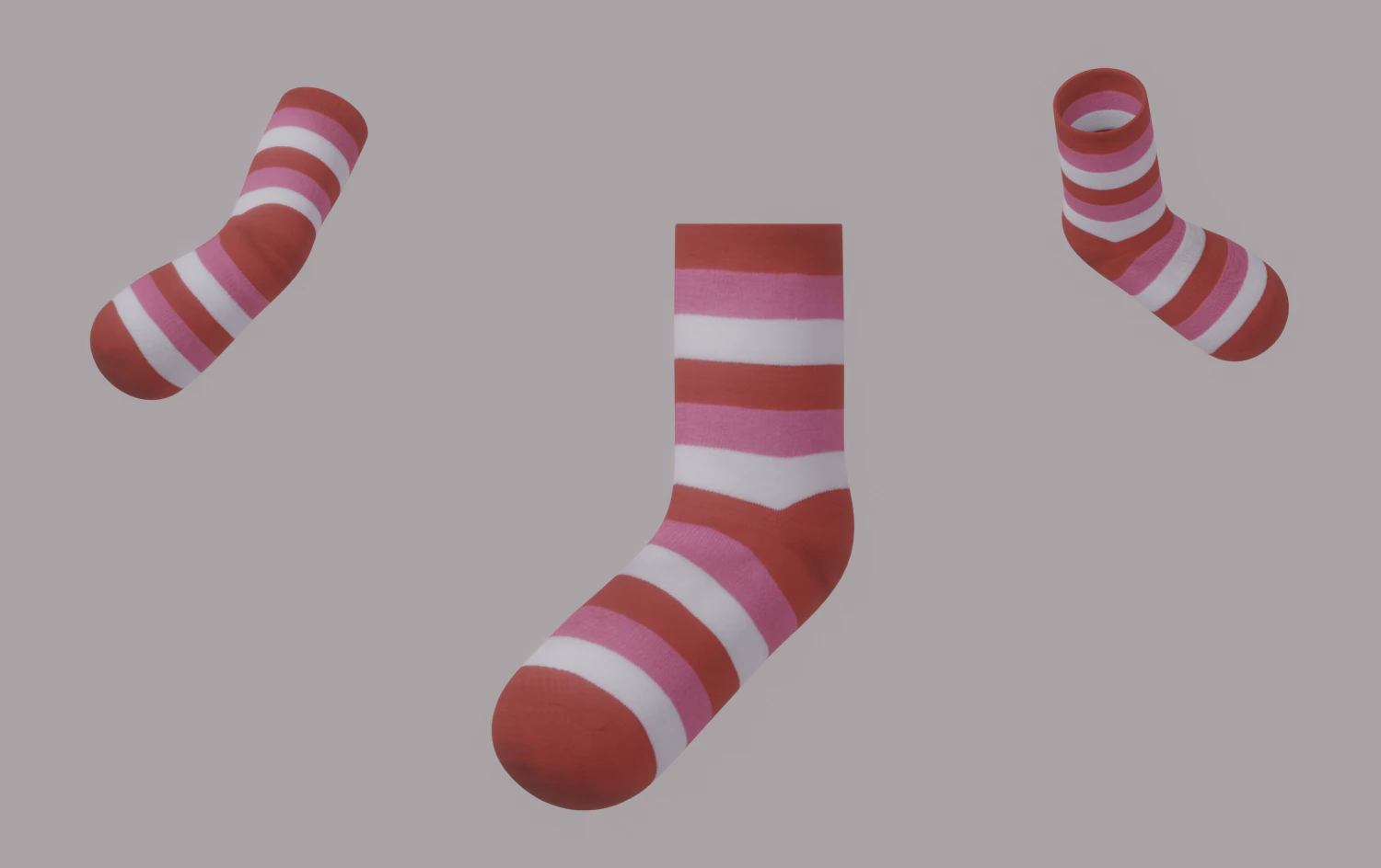 Sock 3D Model .c4d .max .obj .3ds .fbx .stl .blend 