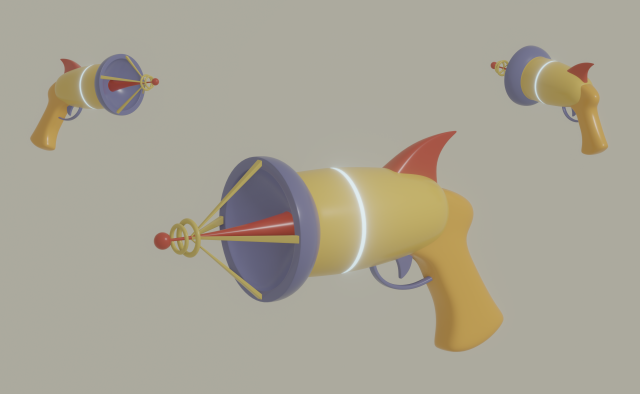 Laser Pistol 3D Model .c4d .max .obj .3ds .fbx .stl .blend 