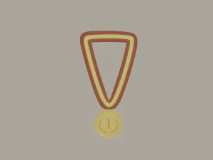 Gold Medal Award 3D Model